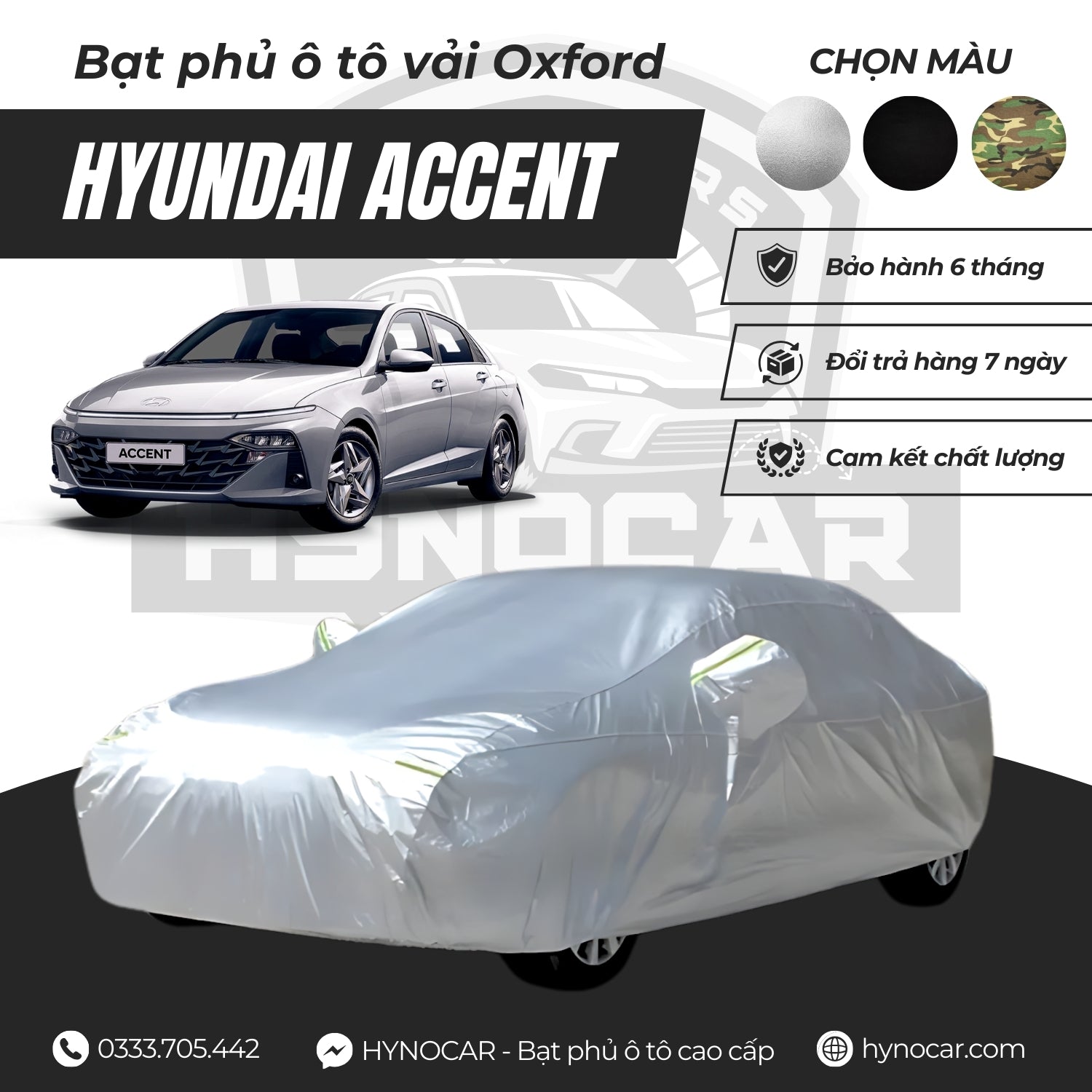 Bạt phủ xe ô tô Hyundai Accent cao cấp